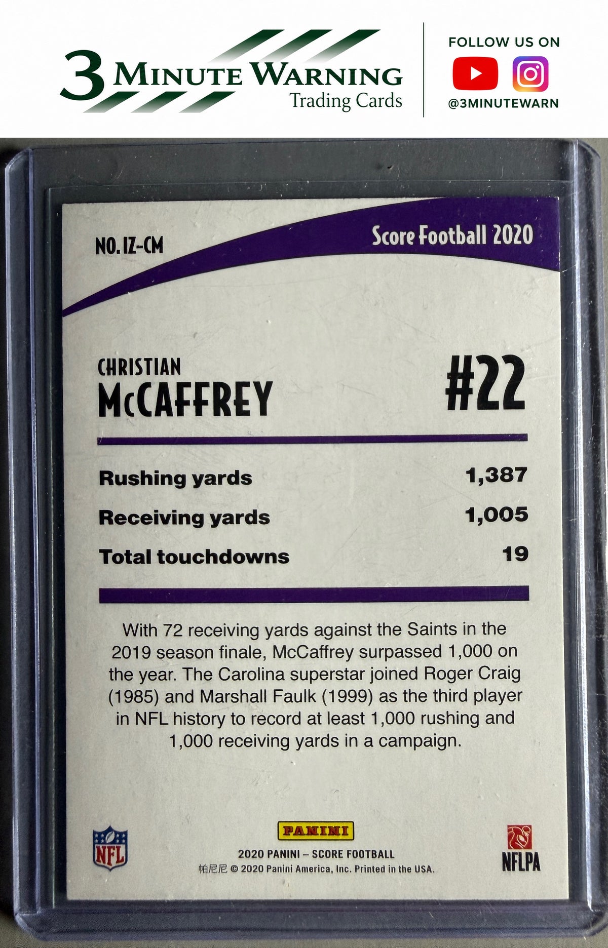 2020 Score #IZ-CM Christian McCaffrey In the Zone