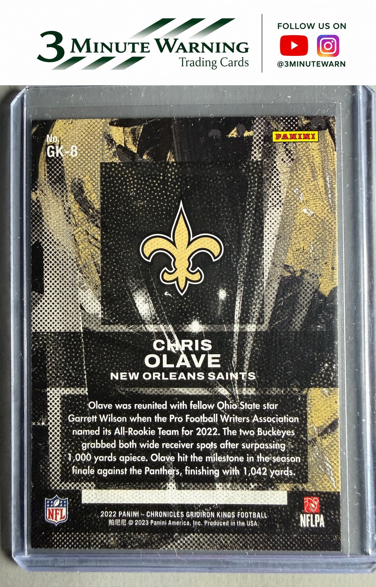 2022 Panini Chronicles #GK-8 Chris Olave Gridiron Kings Teal