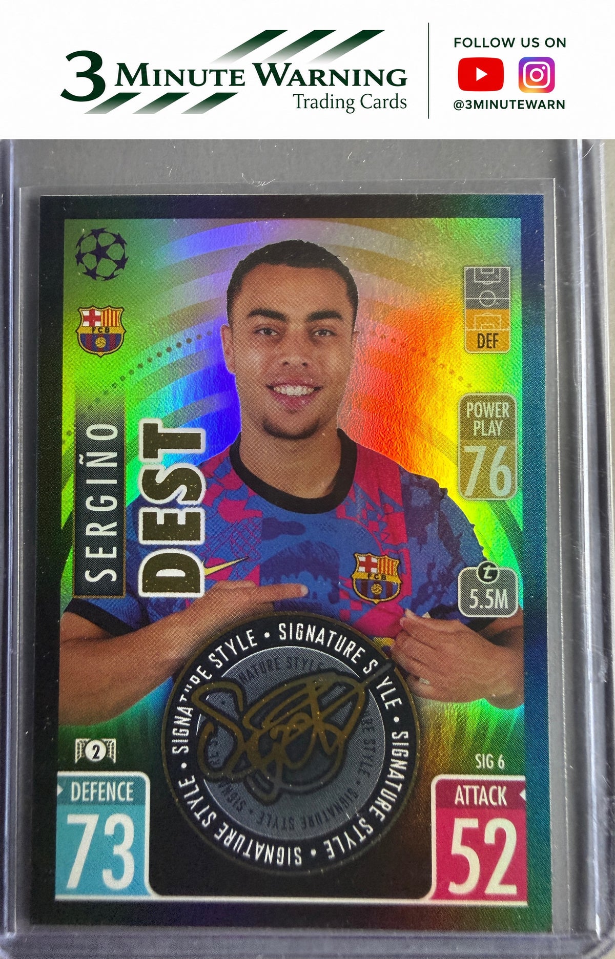 2021-22 Topps Match Attax  - Signature Style #SIG6 Sergiño Dest