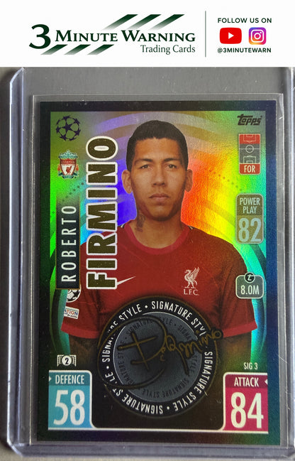 2021-22 Topps Match Attax  - Signature Style #SIG3 Roberto Firmino