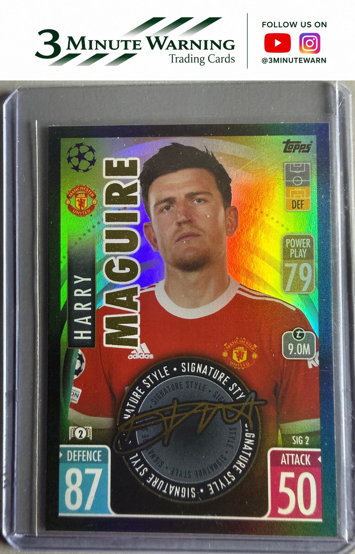 2021-22 Topps Match Attax - Signature Style #SIG2 Harry Maguire