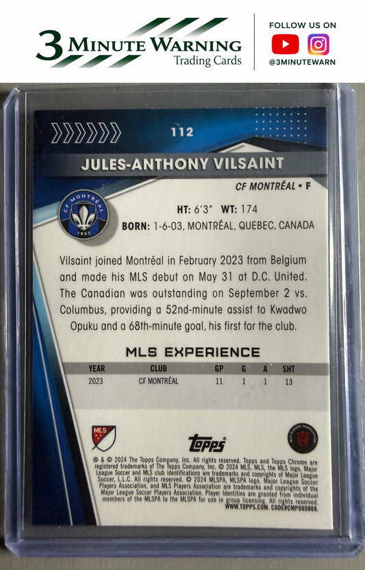 2024 Topps Chrome MLS #112 Jules-Anthony Vilsaint