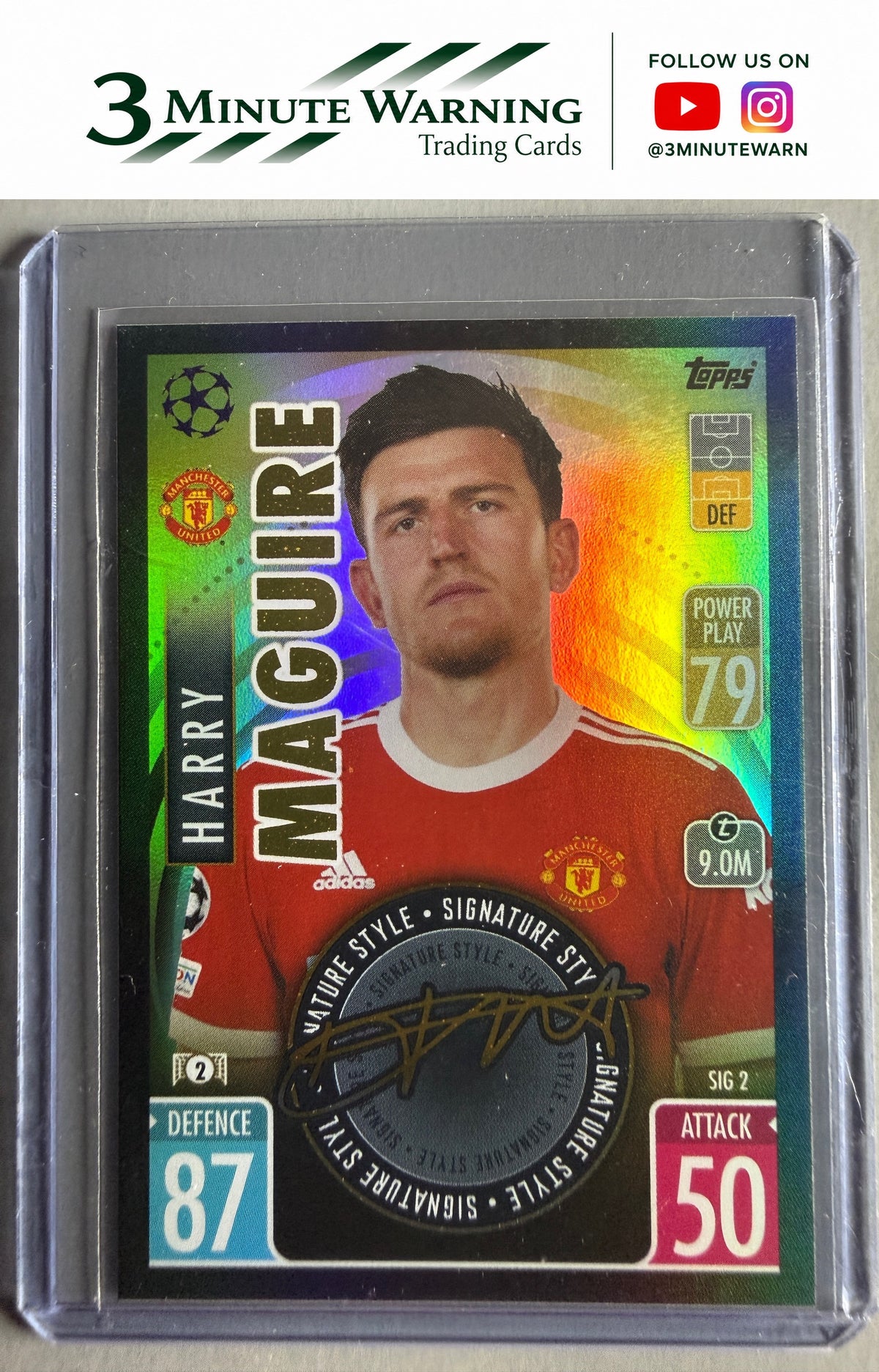 2021-22 Topps Match Attax  - Signature Style #SIG2 Harry Maguire