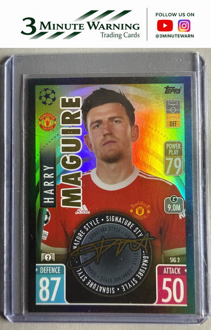 2021-22 Topps Match Attax  - Signature Style #SIG2 Harry Maguire