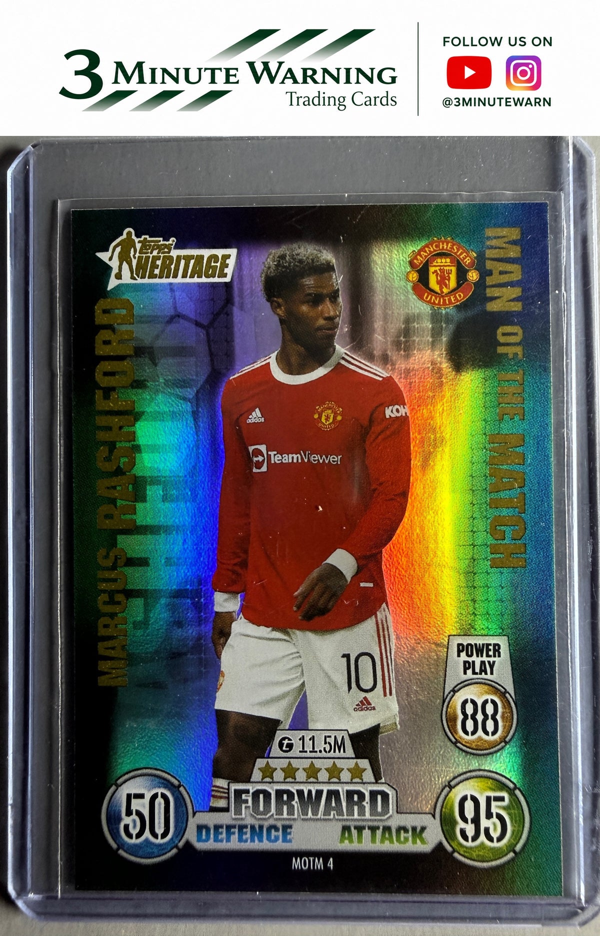 2021-22 Topps Match Attax Extra - Man of the Match #MOTM4 Marcus Rashford