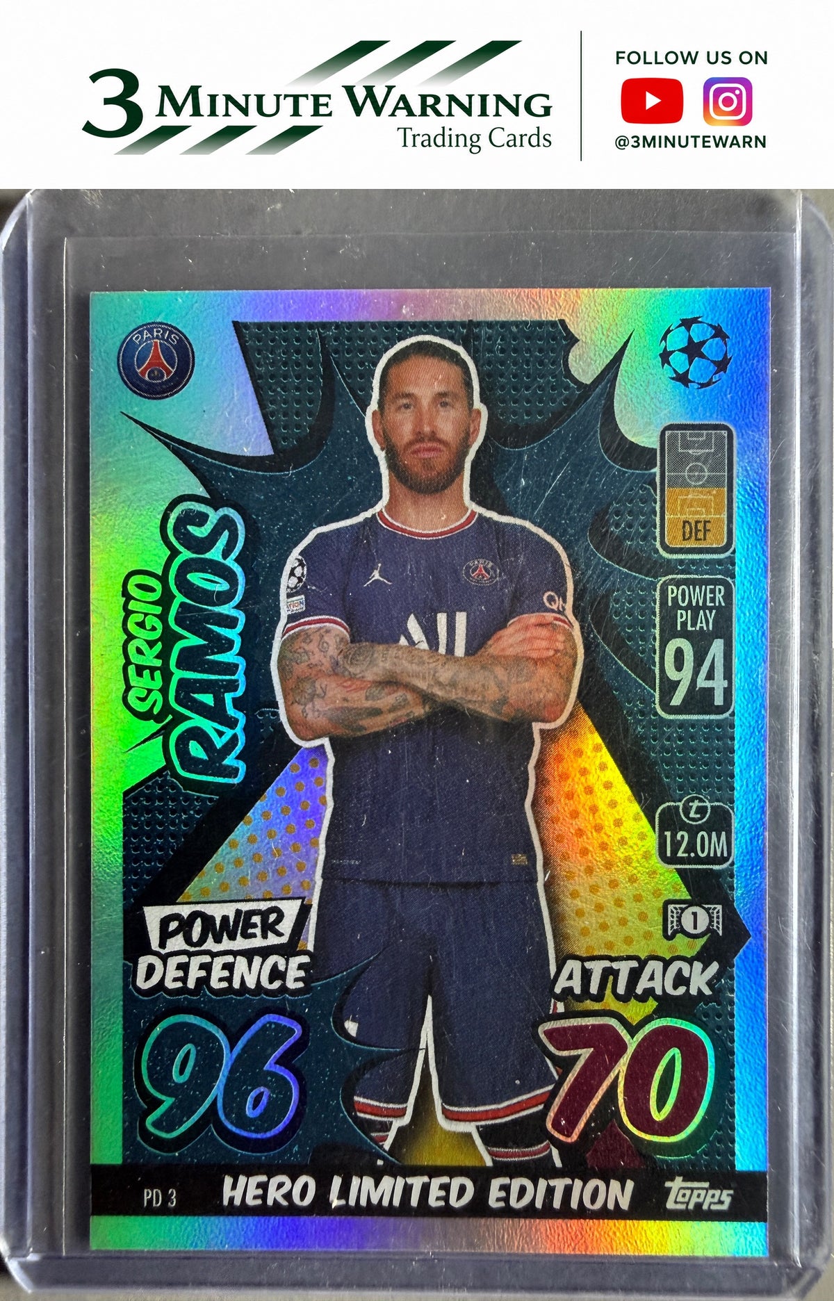 2021-22 Topps Match Attax  Extra - Power Defence #PD3 Sergio Ramos