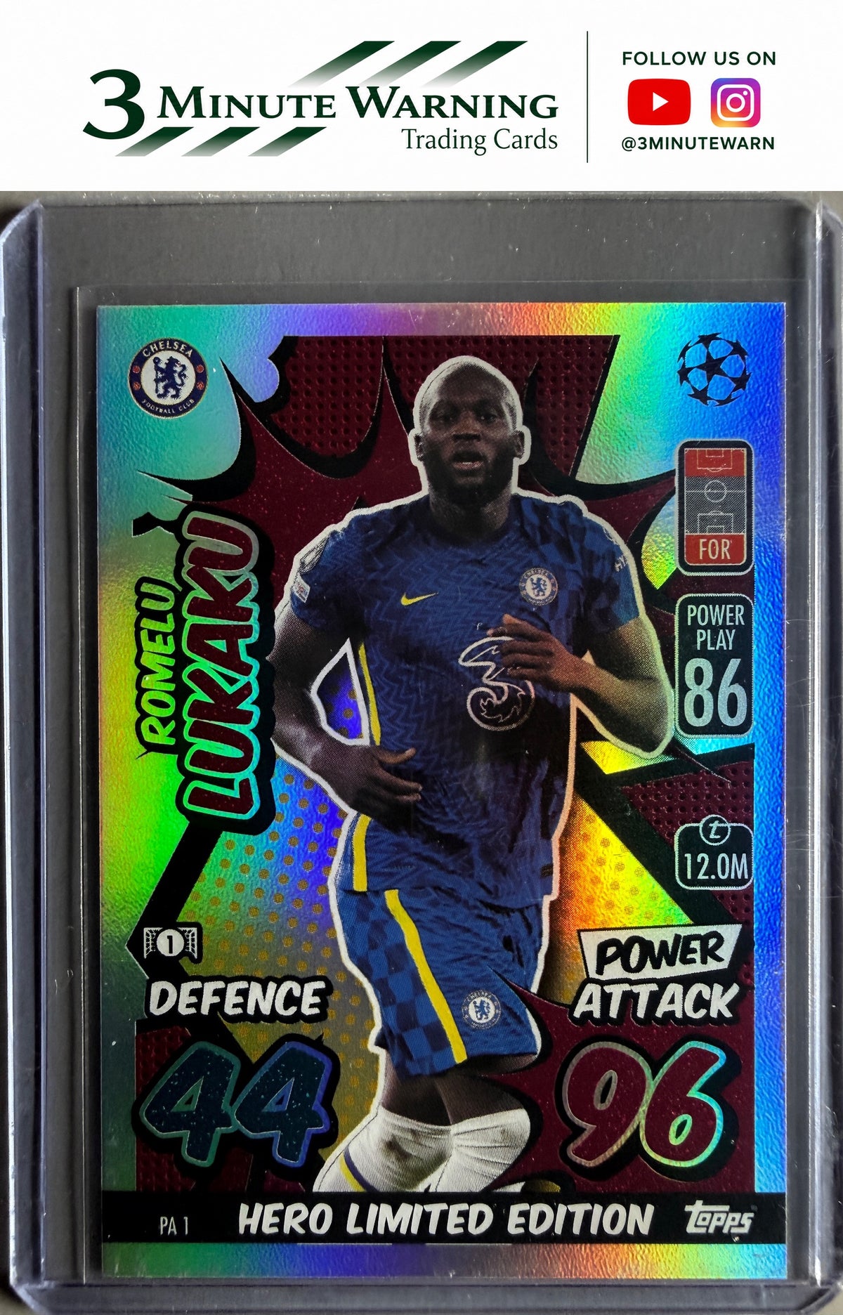 2021-22 Topps Match Attax  Extra - Power Attack #PA1 Romelu Lukaku