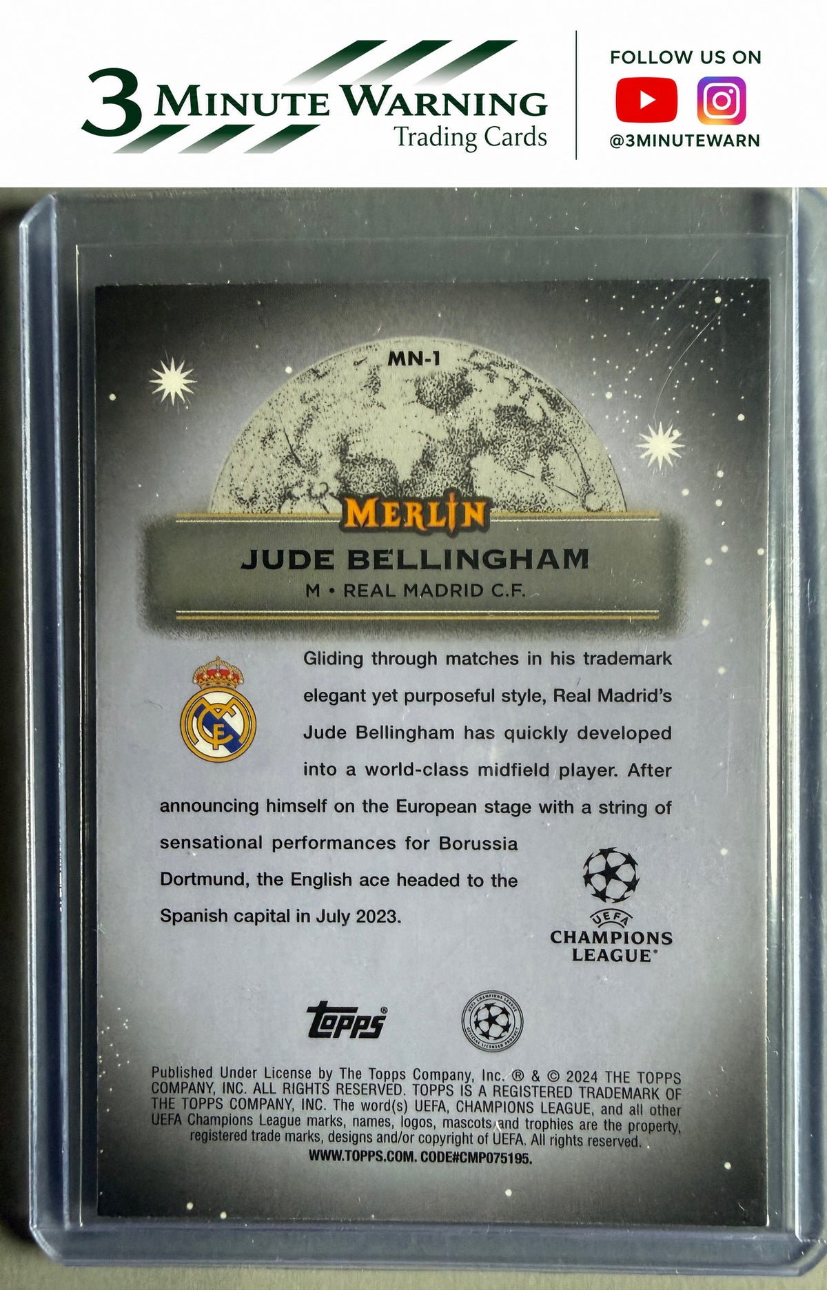 2023-24 Merlin UEFA Club Competitions #MN-1 Jude Bellingham Mystic Nights