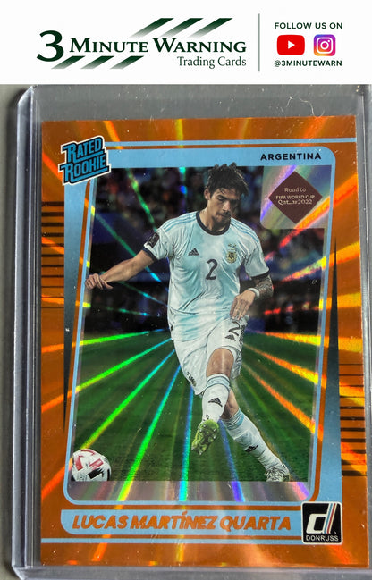2021-22 Donruss #176 Lucas Martinez Quarta Holo Orange Laser