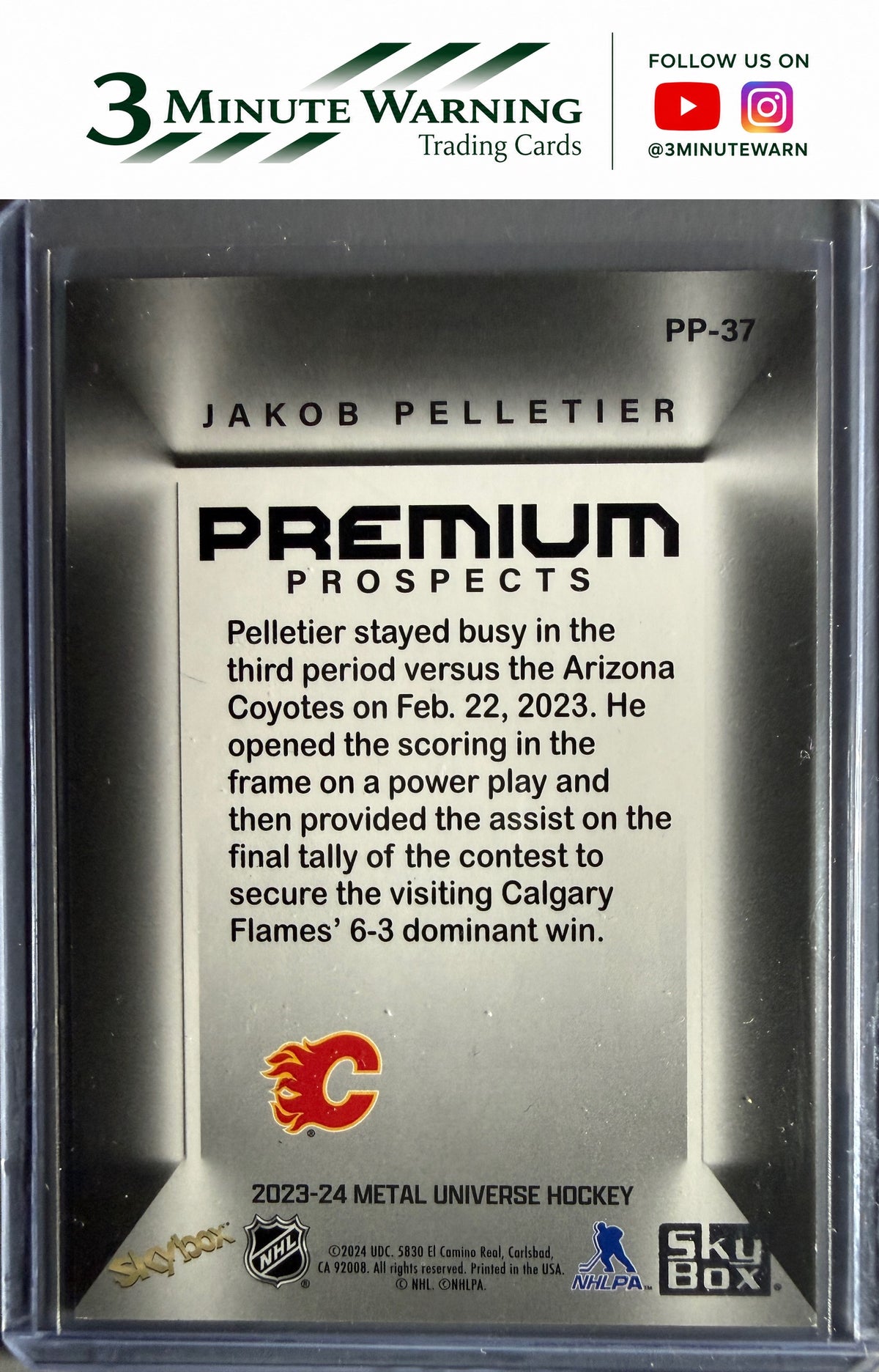2023-24 SkyBox Metal Universe #PP-37 Jakob Pelletier SkyBox Premium Prospects