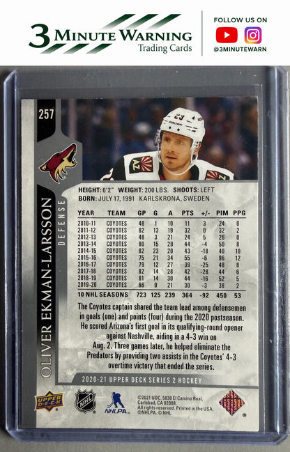2020-21 Upper Deck #257 Oliver Ekman-Larsson