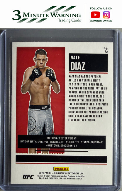 2021 Panini Chronicles UFC #6 Nate Diaz
