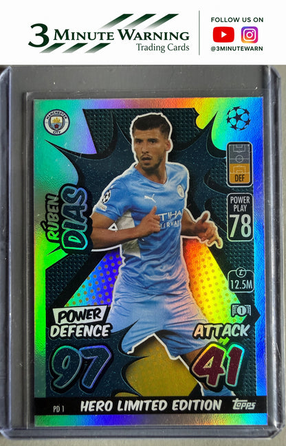 2021-22 Topps Match Attax - Power Defence #PD1 Ruben Dias
