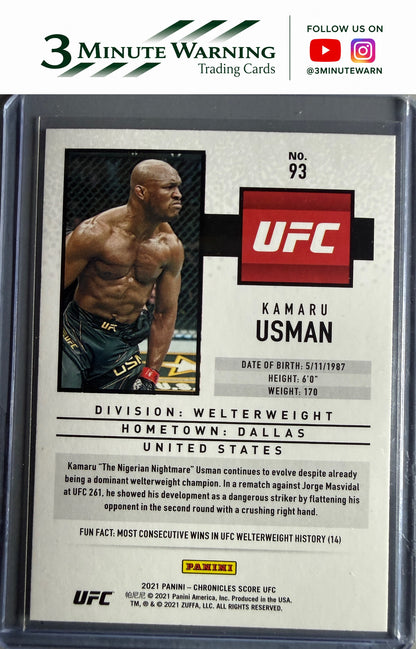 2021 Panini Chronicles UFC #93 Kamaru Usman