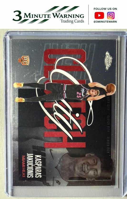 2025-26 Topps Chrome Update #YQ-13 Kasparas Jakucionis Clutch City