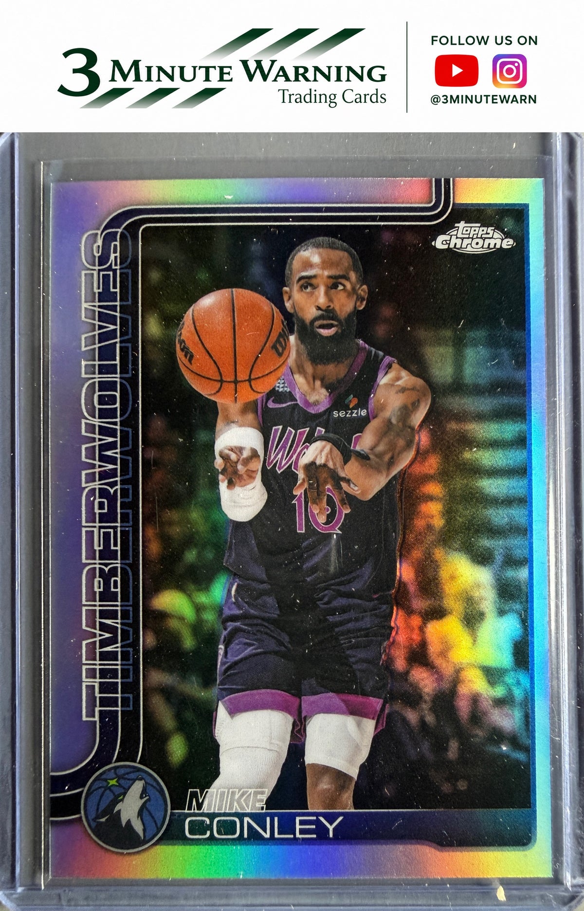 2025-26 Topps Chrome Update #109 Mike Conley Refractor
