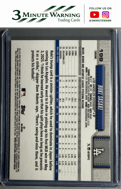 2026 Topps Chrome #199 Roki Sasaki