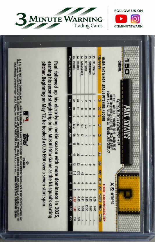 2026 Topps Chrome #150 Paul Skenes
