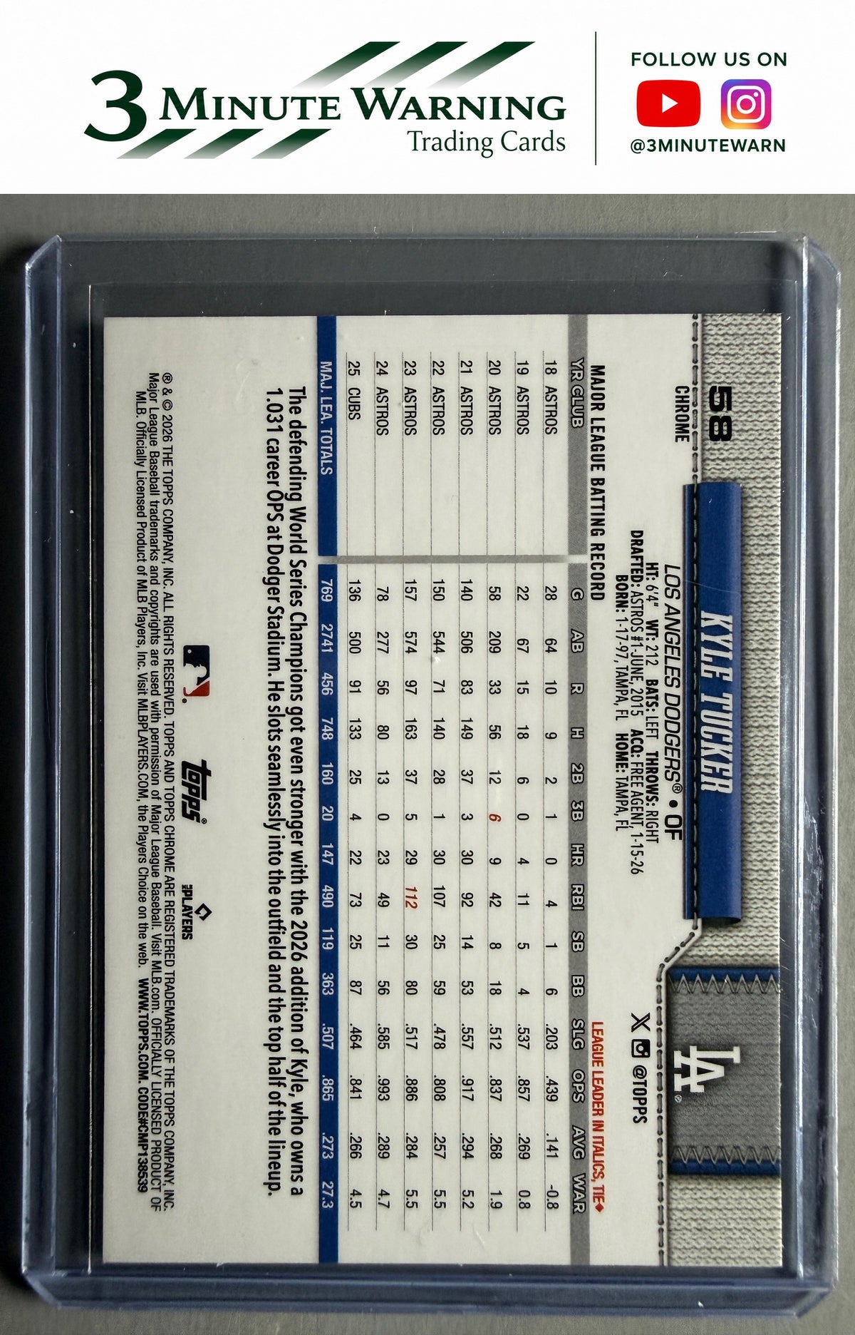 2026 Topps Chrome #58 Kyle Tucker