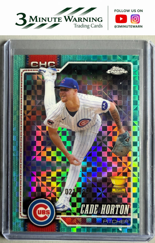 2026 Topps Chrome #121 Cade Horton Aqua X-Fractors #/199