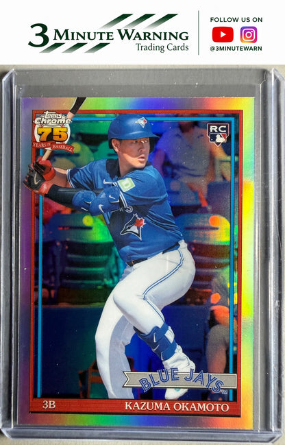 2026 Topps Chrome #91CB-24 Kazuma Okamoto 1991 Topps Baseball 35th Anniversary