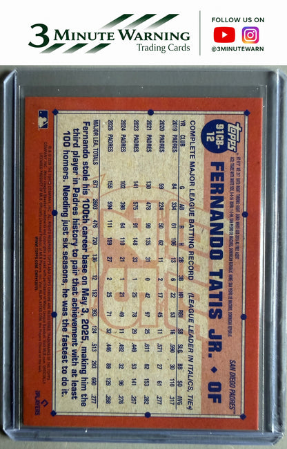 2026 Topps Chrome #91CB-12 Fernando Tatis Jr. 1991 Topps Baseball