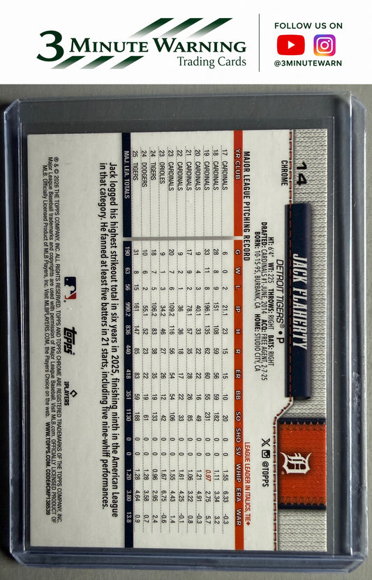 2026 Topps Chrome #14 Jack Flaherty X-Fractors