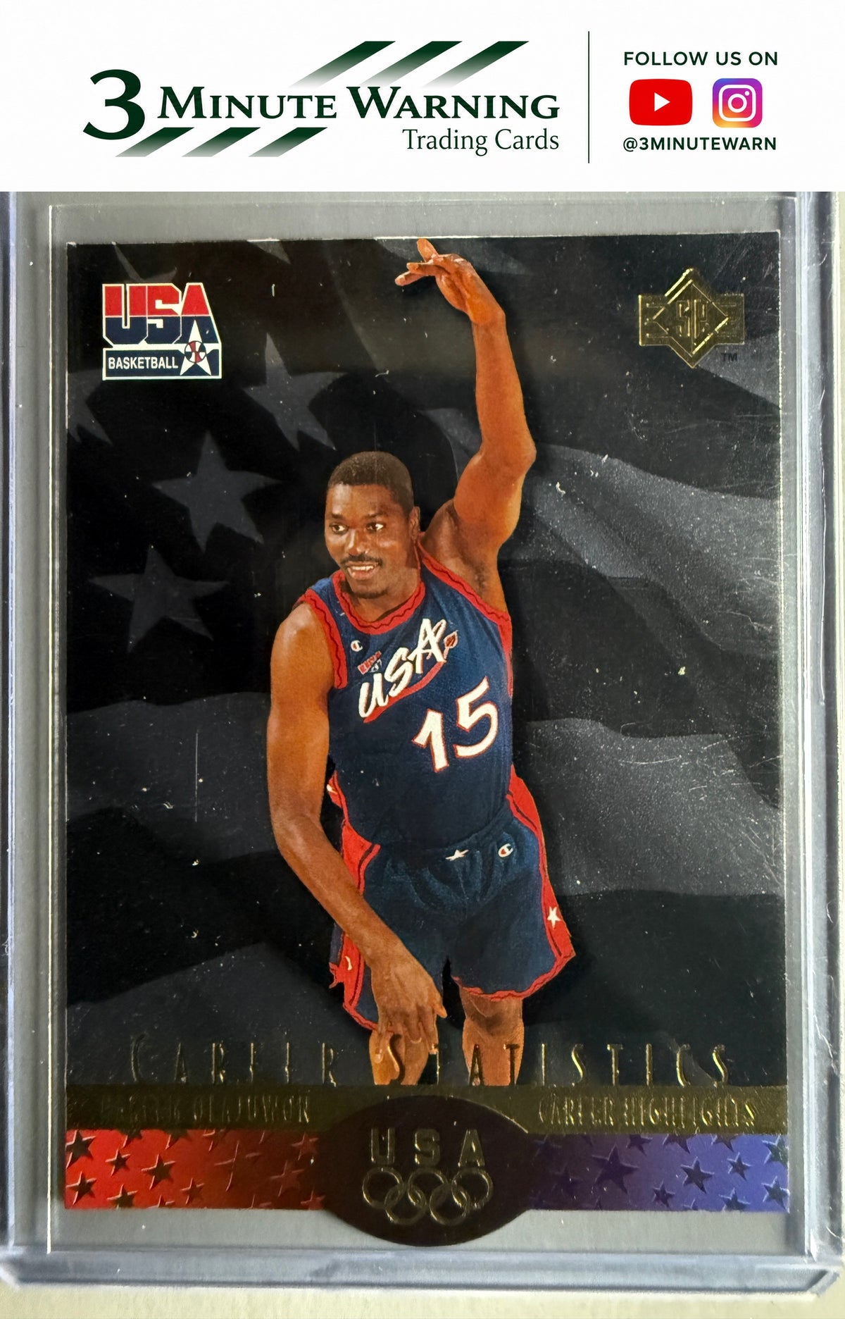1996 Upper Deck USA #S6 Hakeem Olajuwon SP Career Statistics
