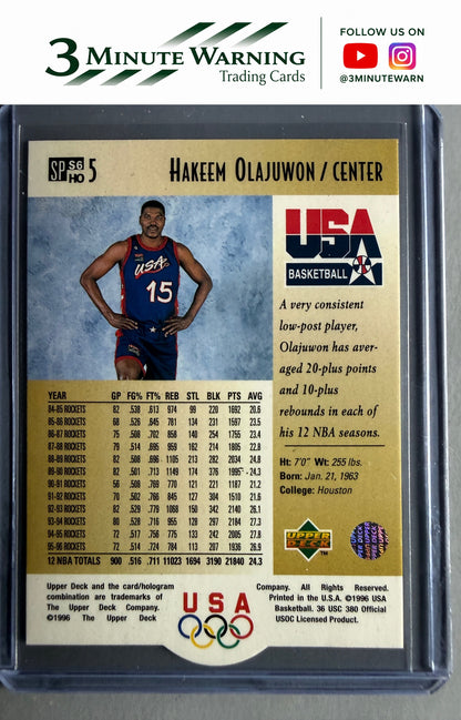 1996 Upper Deck USA #S6 Hakeem Olajuwon SP Career Statistics