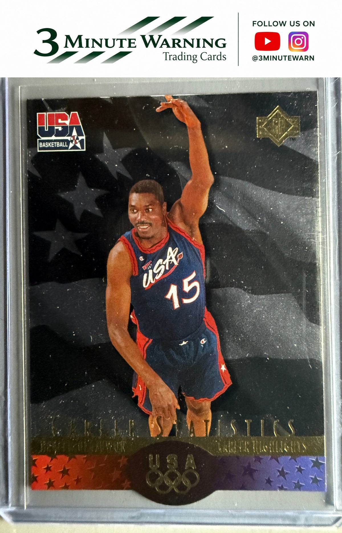 1996 Upper Deck USA #S6 Hakeem Olajuwon SP Career Statistics