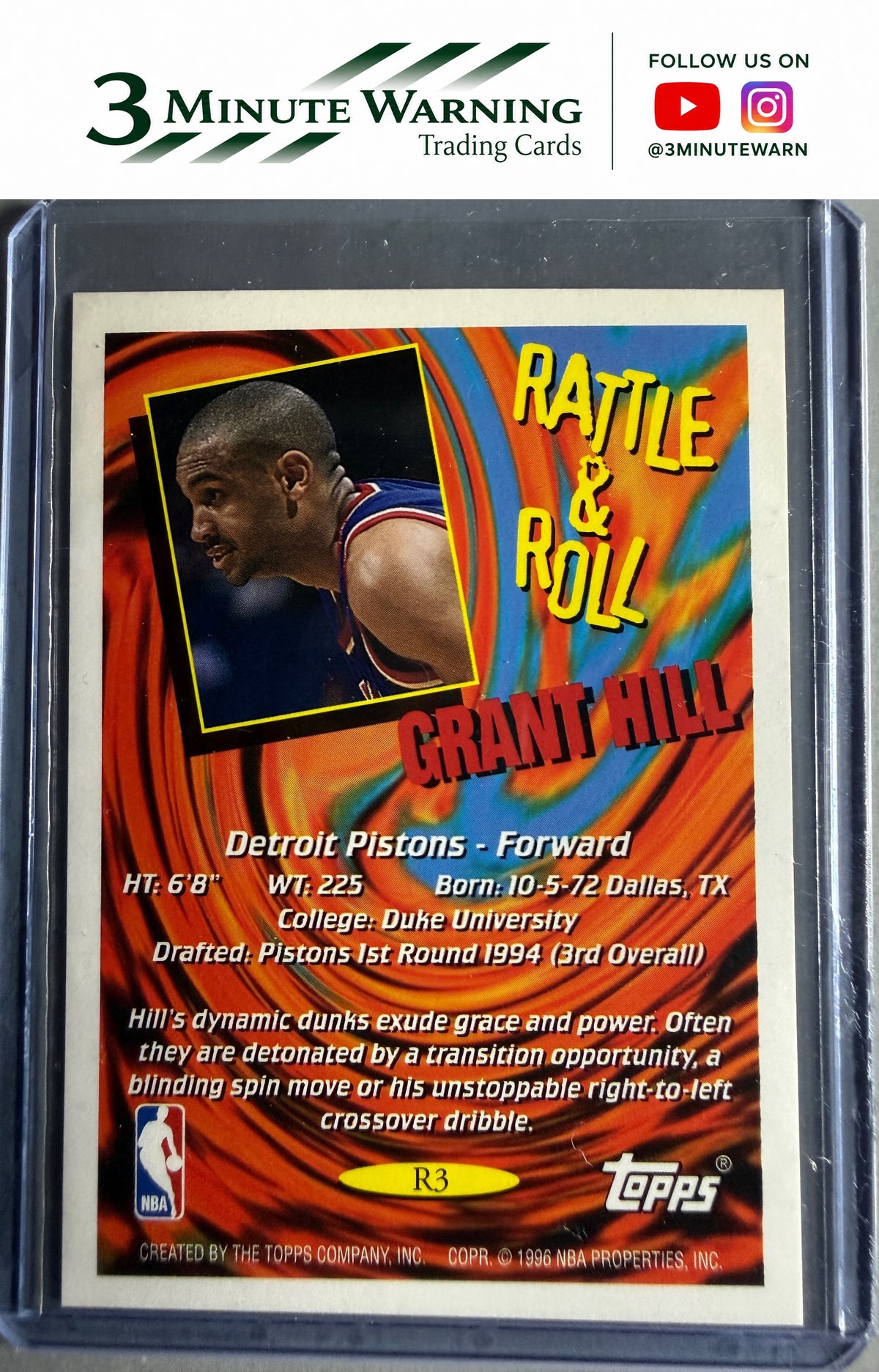 1995-96 Topps #R3 Grant Hill Rattle and Roll
