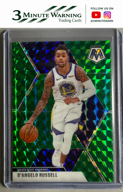 2019-20 Panini Mosaic #90 D'Angelo Russell Green Prizm