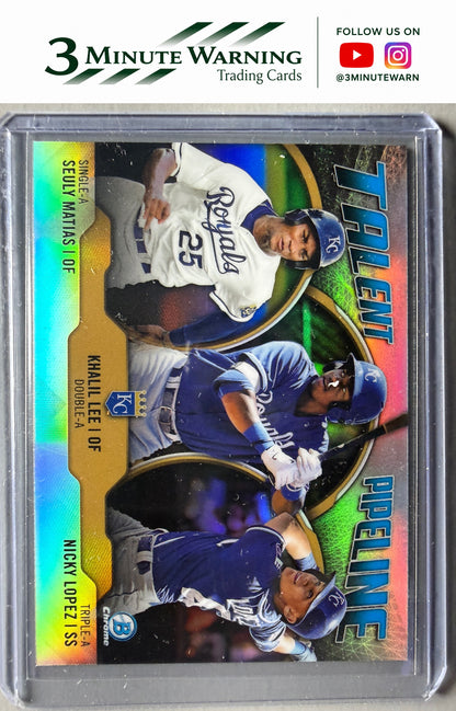 2019 Bowman #TP-KCR Seuly Matias / Khalil Lee / Nicky Lopez Talent Pipeline