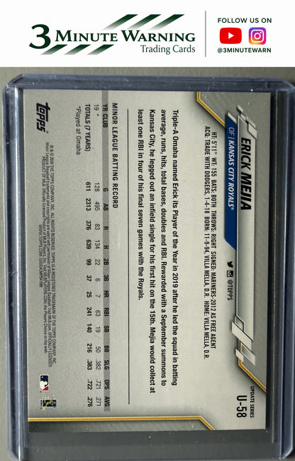 2020 Topps Update #U-58 Erick Mejia
