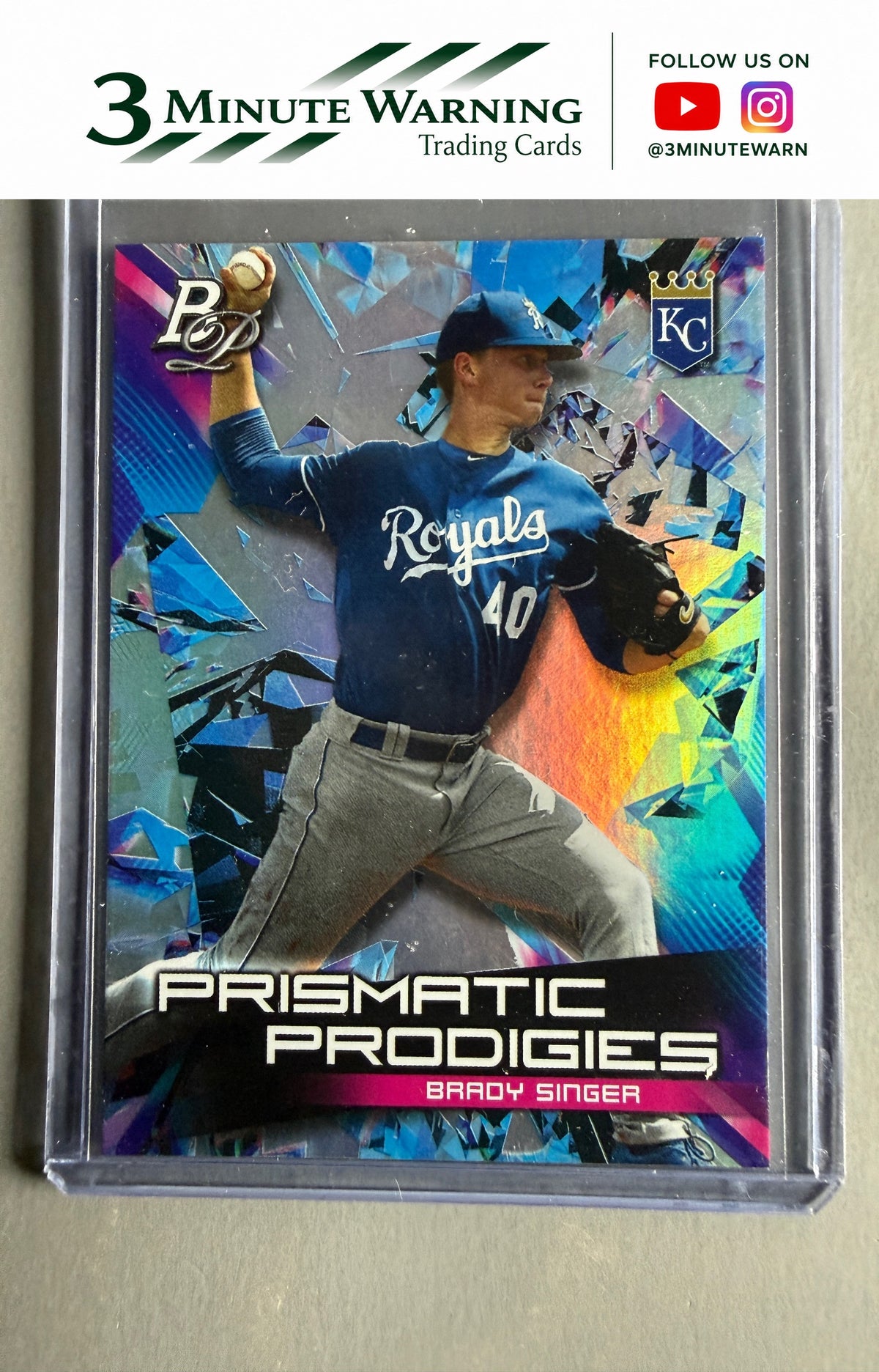 2019 Bowman Platinum #PPP-7 Brady Singer Prismatic Prodigies