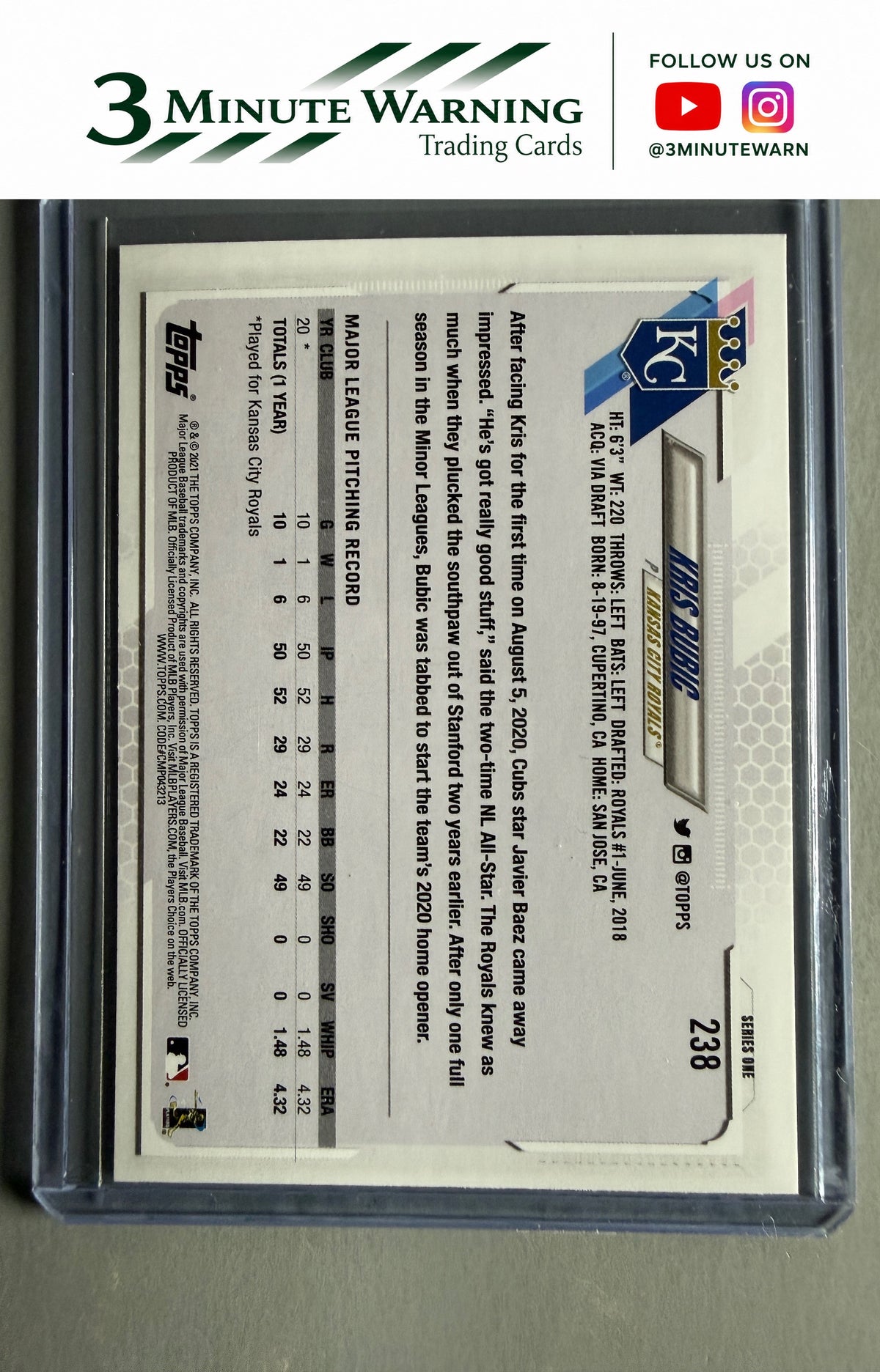 2021 Topps #238 Kris Bubic