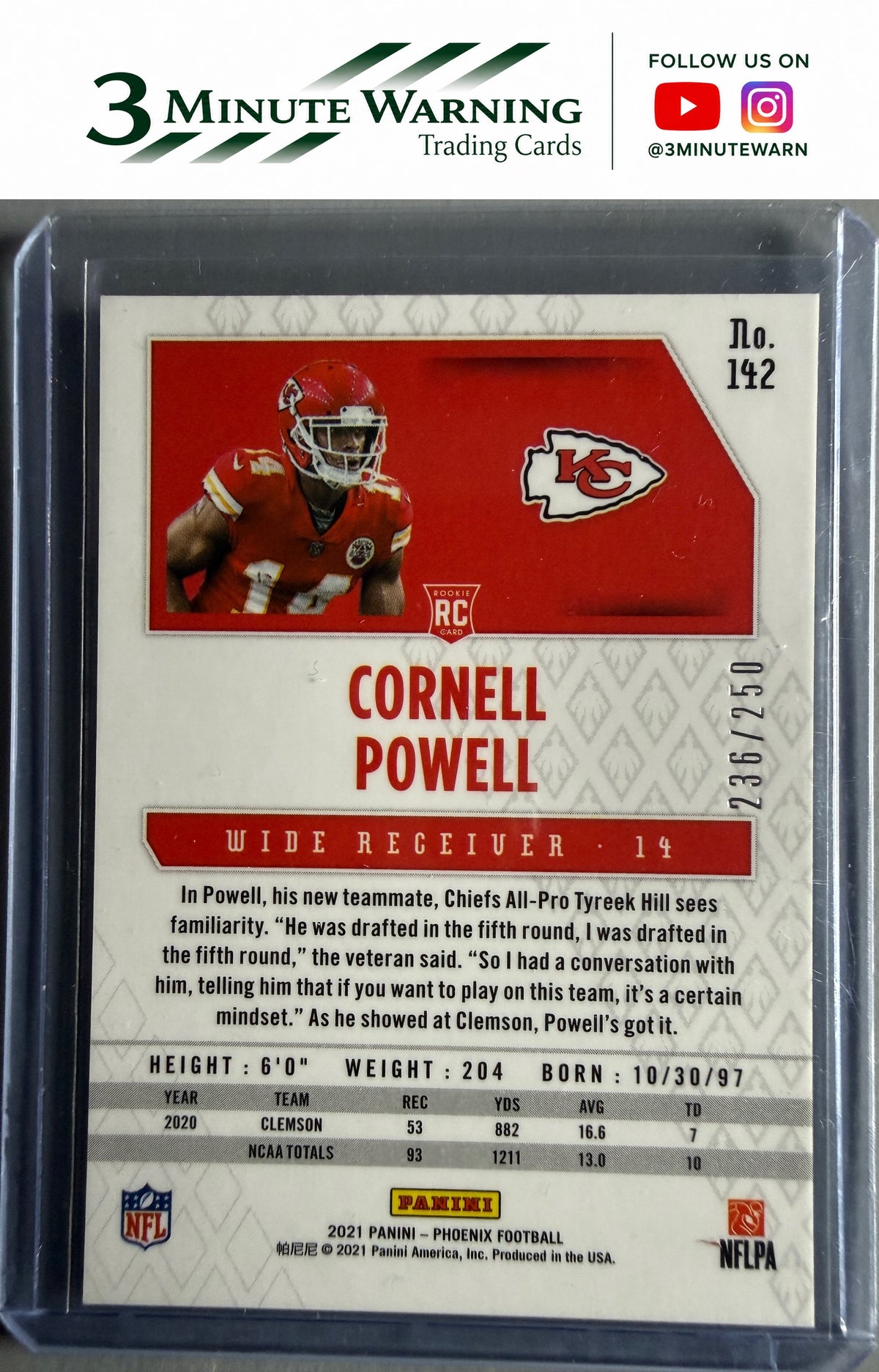 2021 Panini Phoenix #142 Cornell Powell Silver
