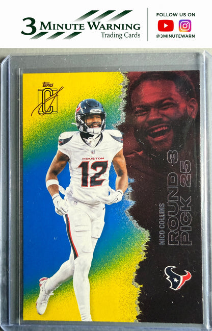 2025 Topps Signature Class #76 Nico Collins Blue & Yellow