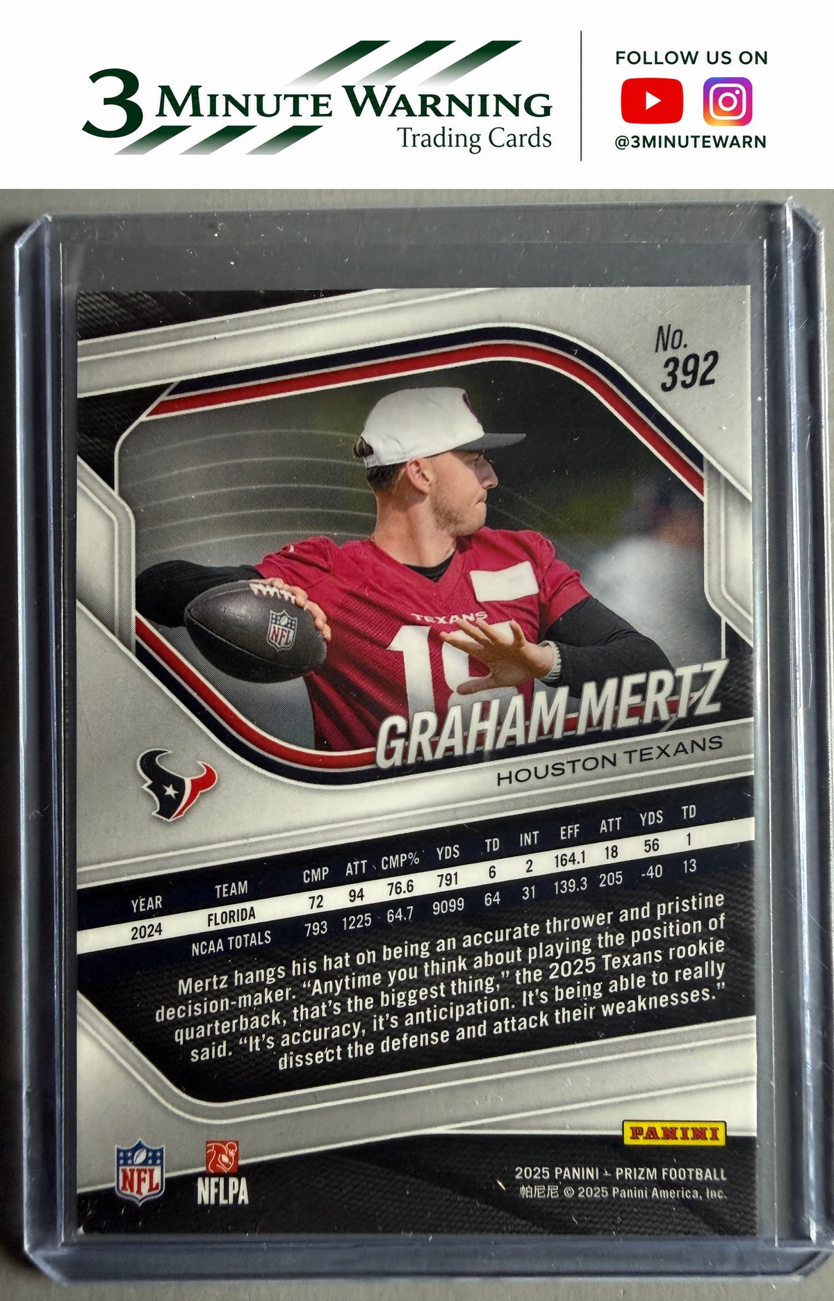 2025 Panini Prizm #392 Graham Mertz