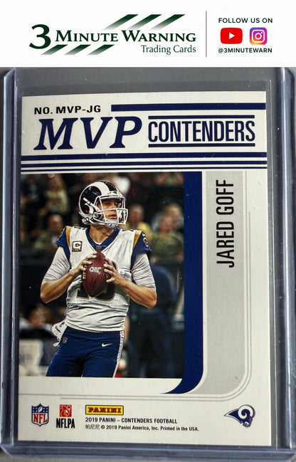 2019 Panini Contenders #MVP-JG Jared Goff MVP Contenders