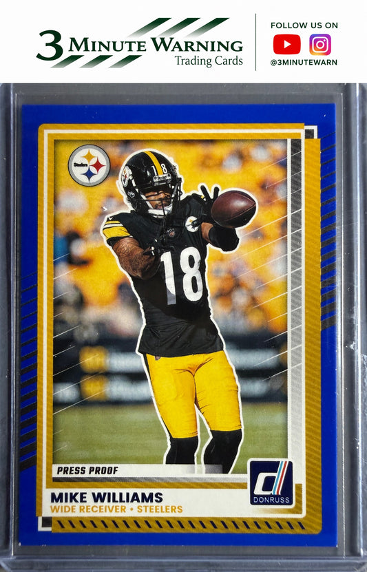 2025 Donruss #100 Mike Williams Press Proofs Blue