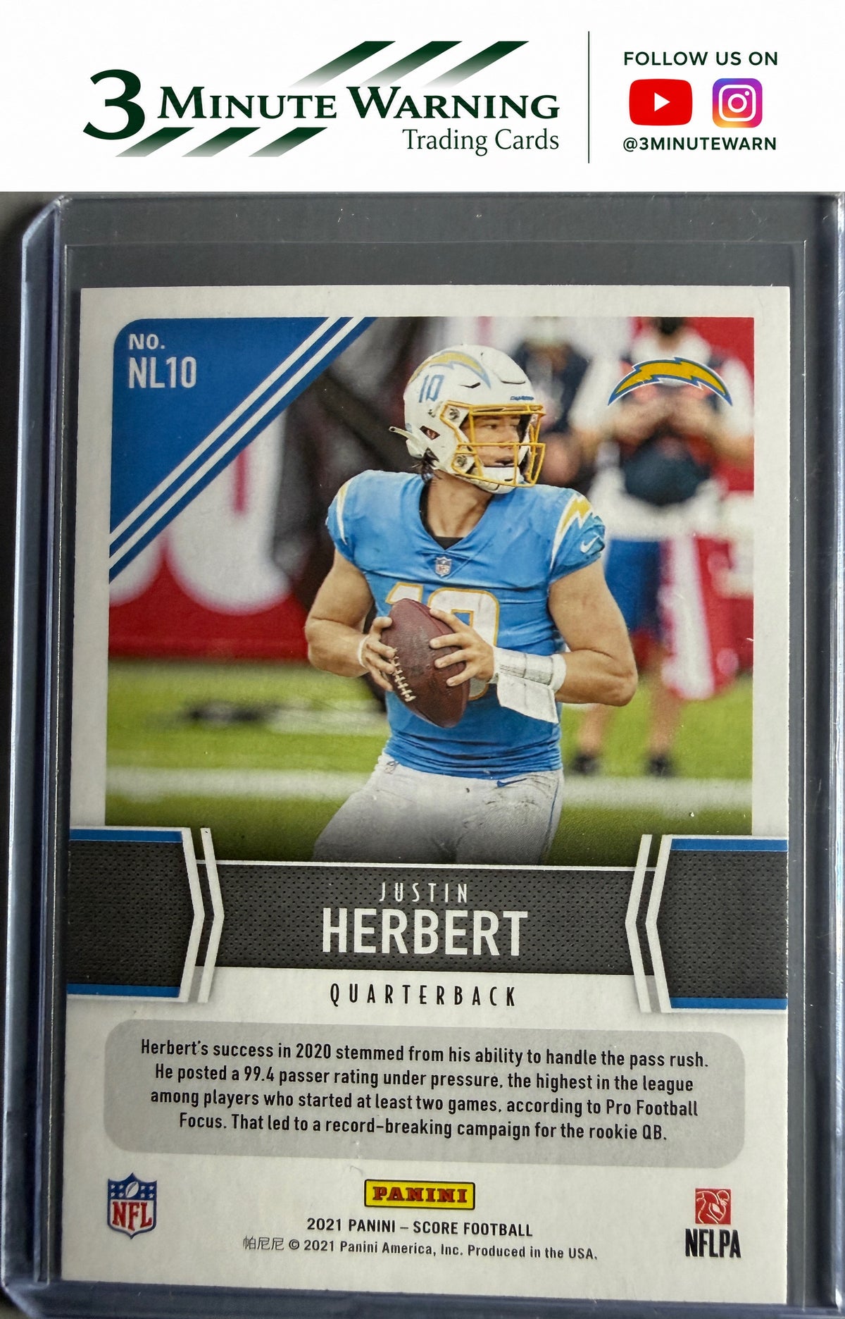 2021 Score #NL10 Justin Herbert Next Level Stats