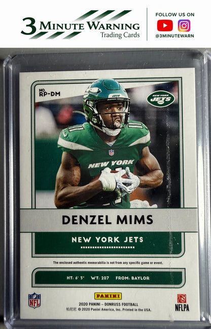 2020 Donruss #RP-DM Denzel Mims Rookie Phenom Jerseys
