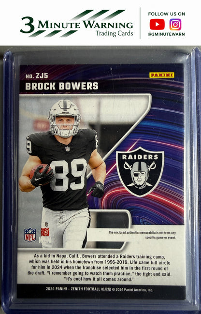 2024 Panini Zenith #ZJ5 Brock Bowers Z Jersey