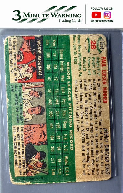 1954 Topps #28 Paul Minner
