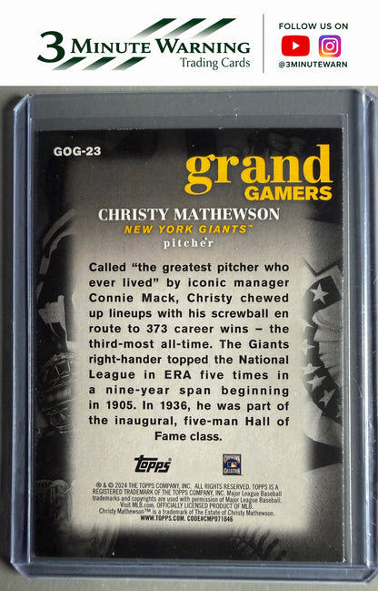 2024 Topps #GOG-23 Christy Mathewson Grand Gamers