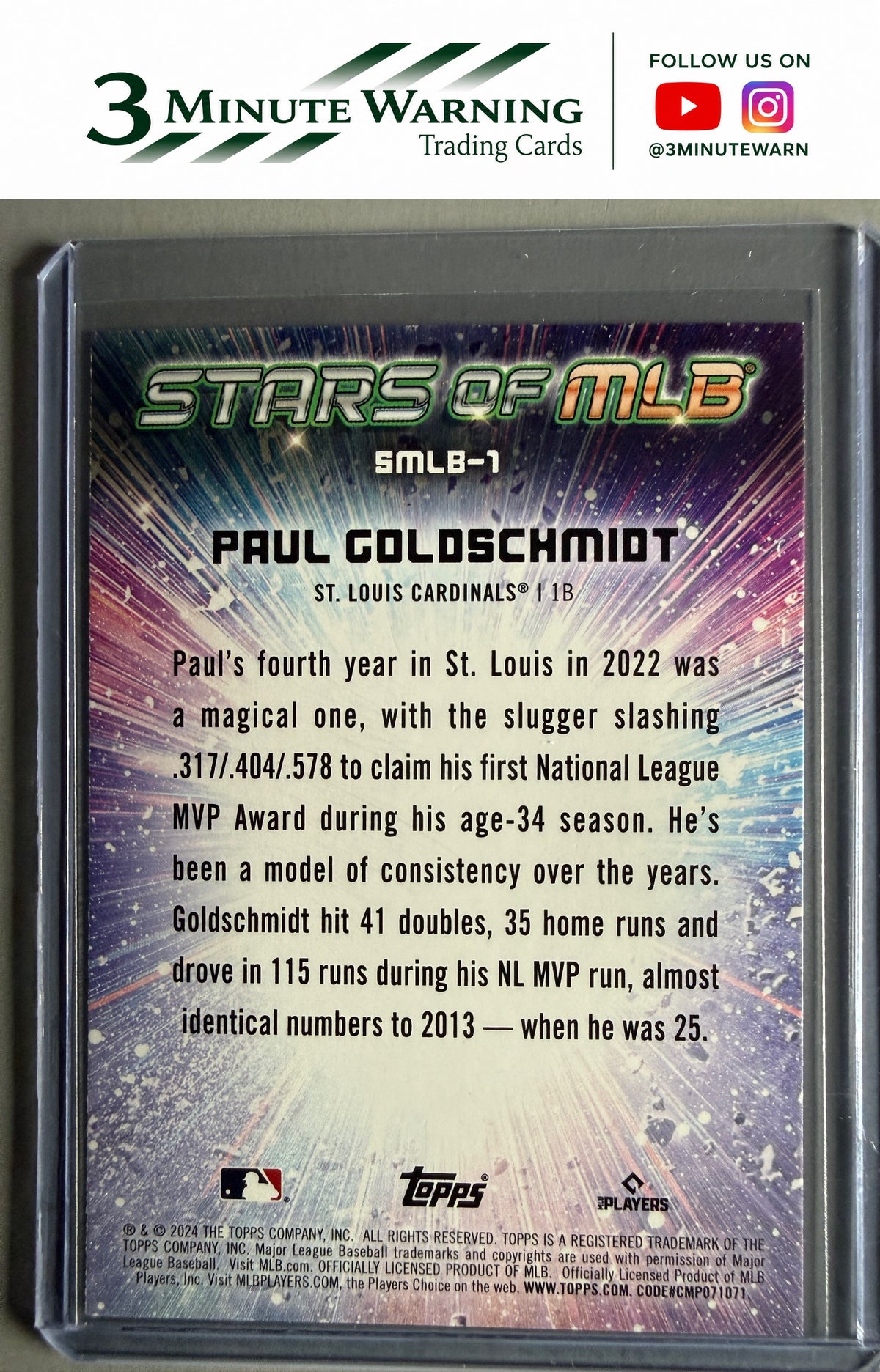 2024 Topps #SMLB-1 Paul Goldschmidt Stars of MLB