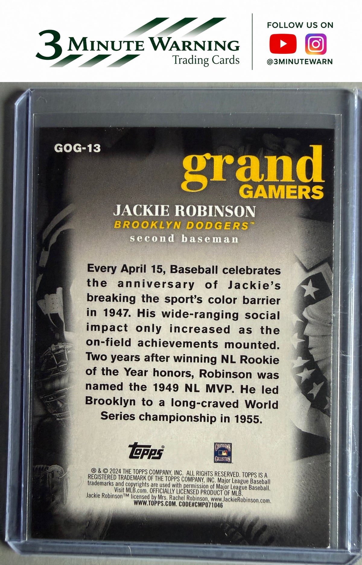 2024 Topps #GOG-13 Jackie Robinson Grand Gamers