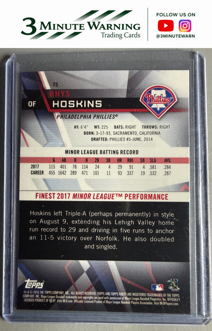 2018 Finest #75 Rhys Hoskins