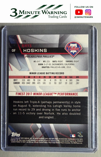2018 Finest #75 Rhys Hoskins